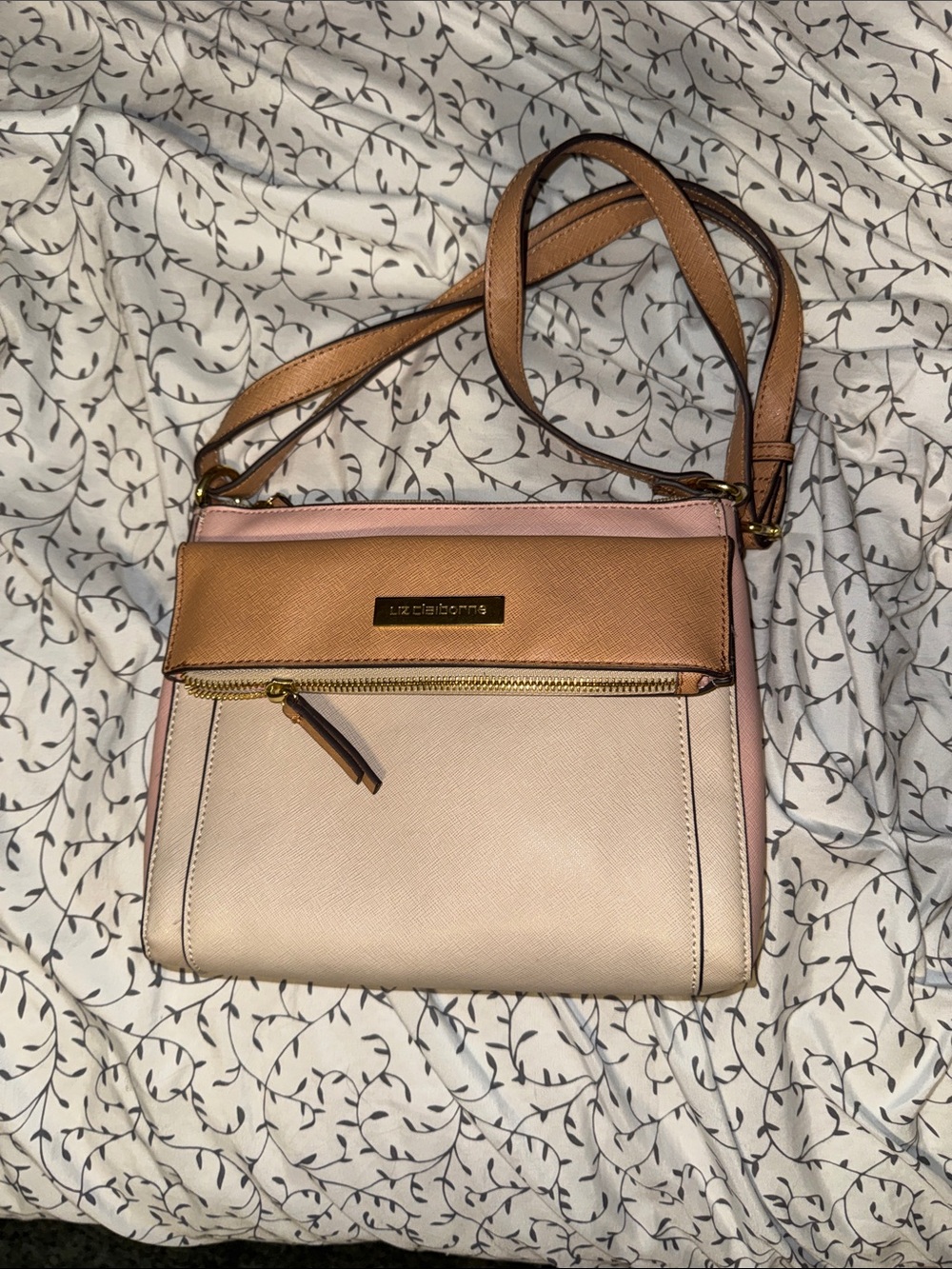 Liz Claiborne Blush, Pink & Tan Crossbody